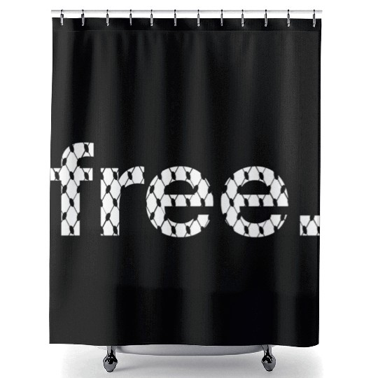 Free Palestine – Subtle Solidarity Shower Curtains
