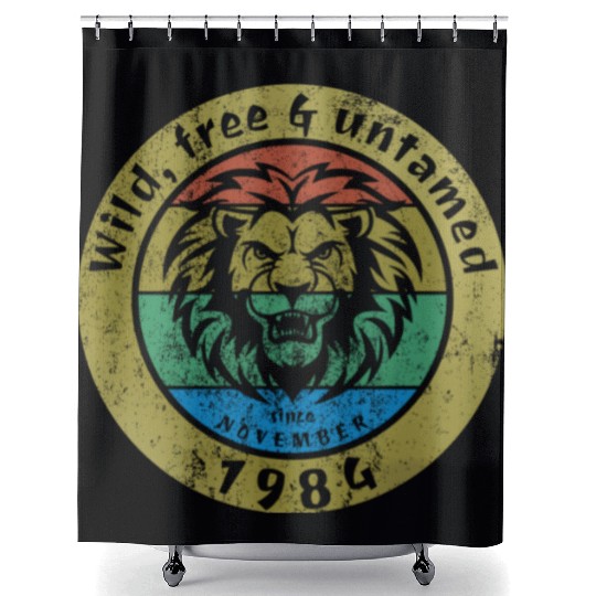 40th birthday Wild, free & untamed since 11/1984 Shower Curtains