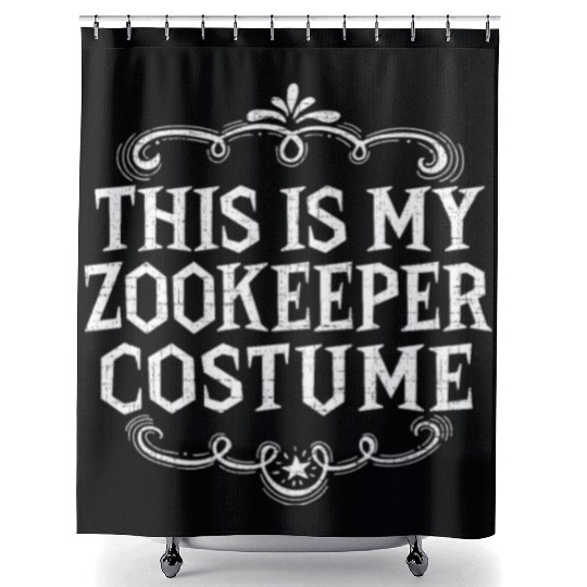 This Is My Zookeeper Costume Funny Lazy Halloween Shower Curtains