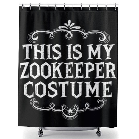 This Is My Zookeeper Costume Funny Lazy Halloween Shower Curtains