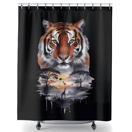 Tiger Paradise Jungle for a Tiger lovers Shower Curtains