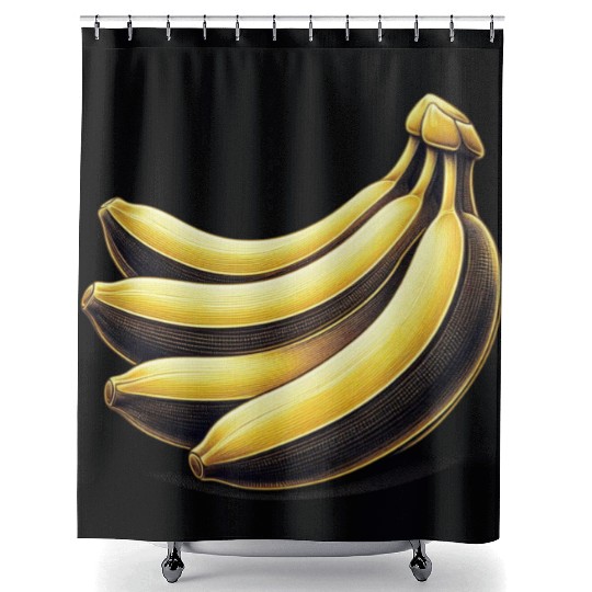 Banana food art bananas design 2 Shower Curtains