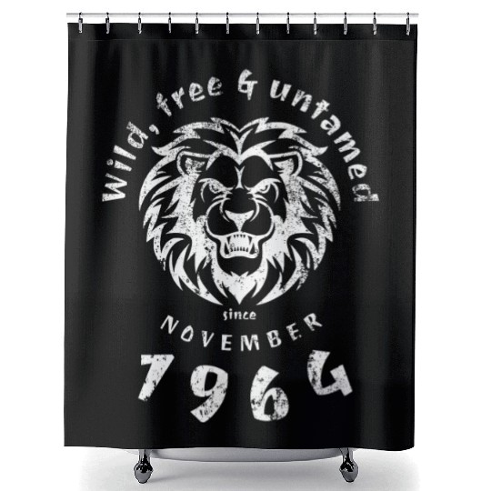 60th birthday Wild, free & untamed since 11/1964 Shower Curtains