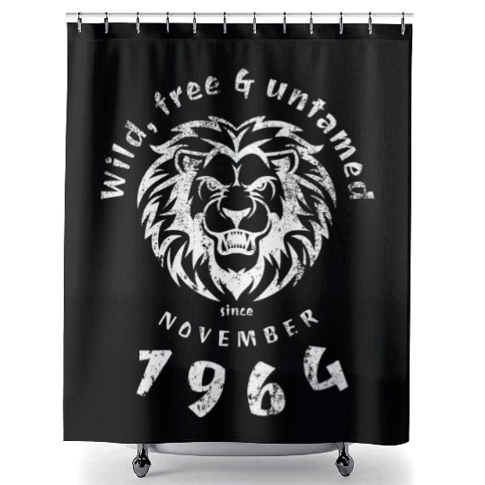 60th birthday Wild, free & untamed since 11/1964 Shower Curtains