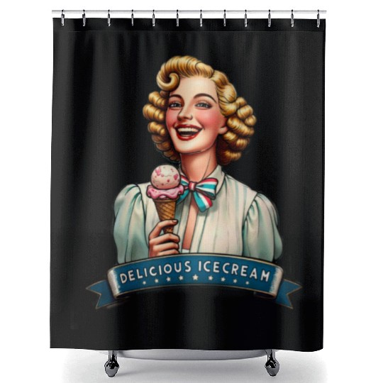 Ice-cream Shower Curtains