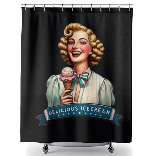 Ice-cream Shower Curtains
