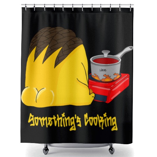 somethings cooking Shower Curtains