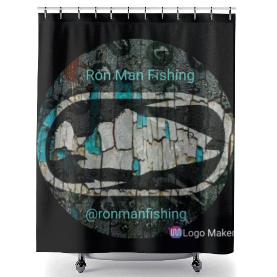 Ron Man Fishing Logo Shower Curtains