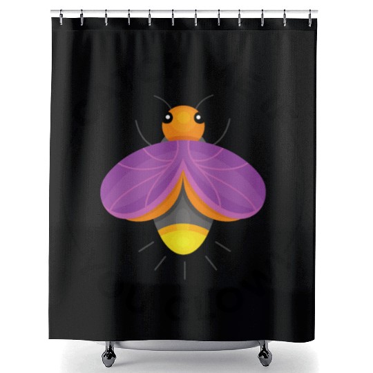 Fireflies Firefly Lightning Bug Insect Collector Shower Curtains