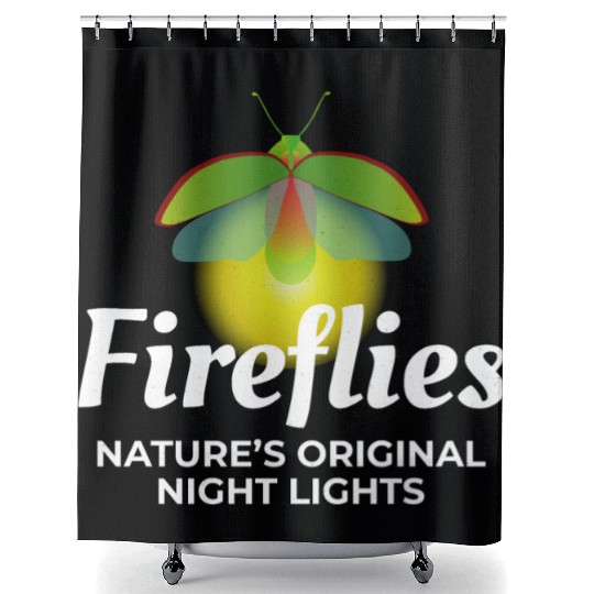 Fireflies Firefly Lightning Bug Insect Collector Shower Curtains