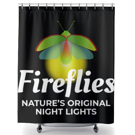 Fireflies Firefly Lightning Bug Insect Collector Shower Curtains