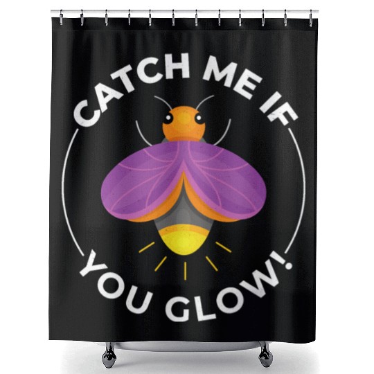 Fireflies Firefly Lightning Bug Insect Collector Shower Curtains