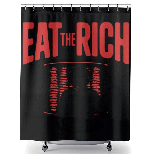 Eat The Rich Döner Kebab Satirical Design Shower Curtains