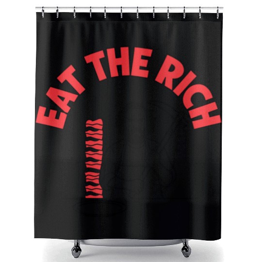 Eat The Rich Döner Kebab Parody Design Shower Curtains