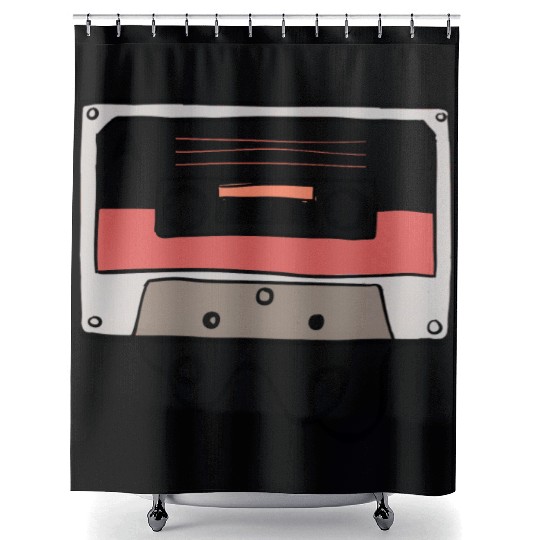 Cassette Tape Vintage Shower Curtains