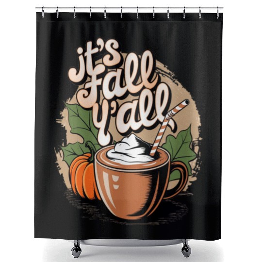 Pumpkin spice latte Shower Curtains