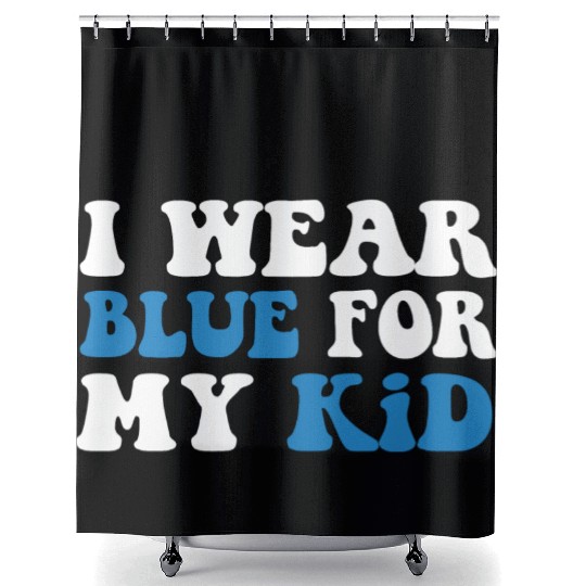 I Wear Blue for My Kids Diabetes Shower Curtains