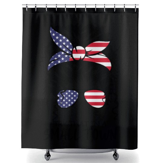 Try That In a Small Town US Flag Girl Shower Curtains