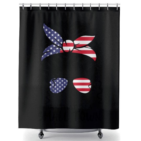Try That In a Small Town US Flag Girl Shower Curtains