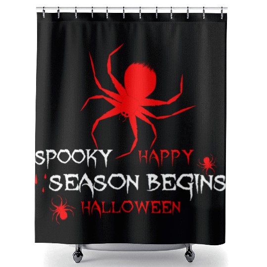 Spooky Spider Halloween Design Shower Curtains