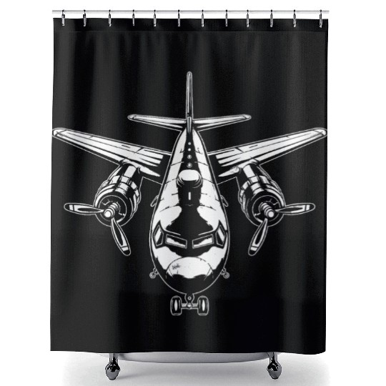 Aircraft Sketch Shower Curtains
