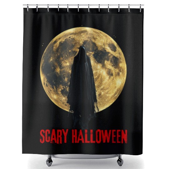 Scary Halloween Ghost Moon Night Funny Gifts Shower Curtains