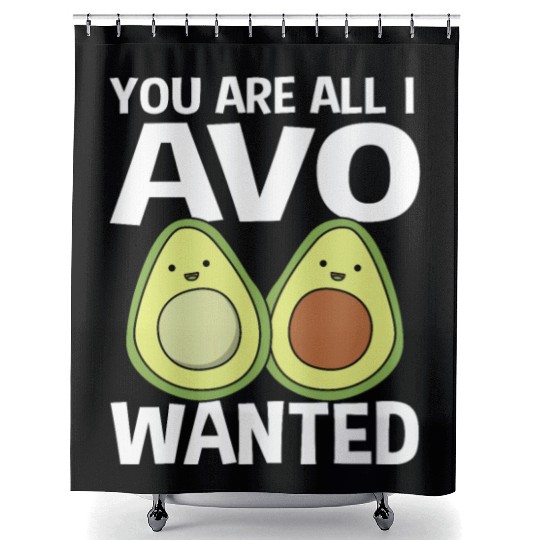 Cute Avocado Pun Funny Dietitician Shower Curtains