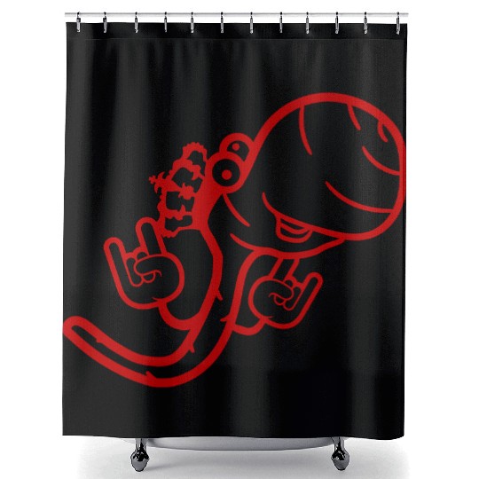 Cute Cool Worm Crown King Party Animal Fun Monster Shower Curtains
