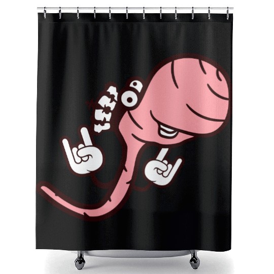 Cute Cool Worm Crown King Party Animal Fun Monster Shower Curtains
