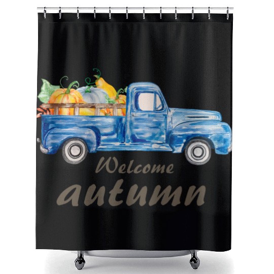 Welcome autumn Shower Curtains