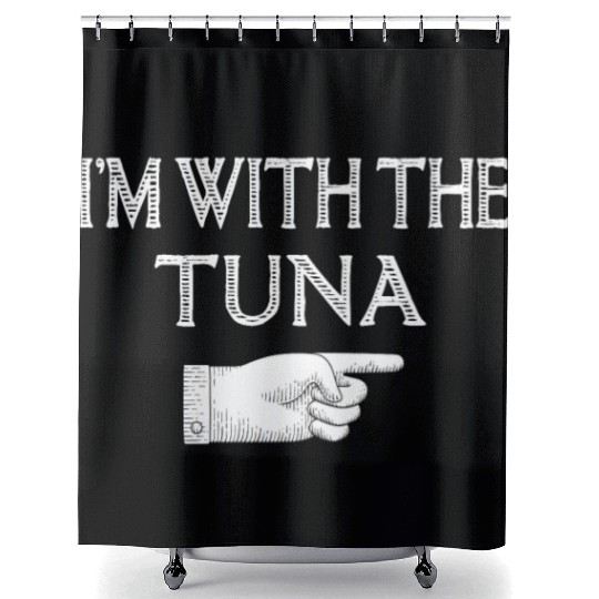 I'm With The Tuna Matching Halloween Costume Party Shower Curtains
