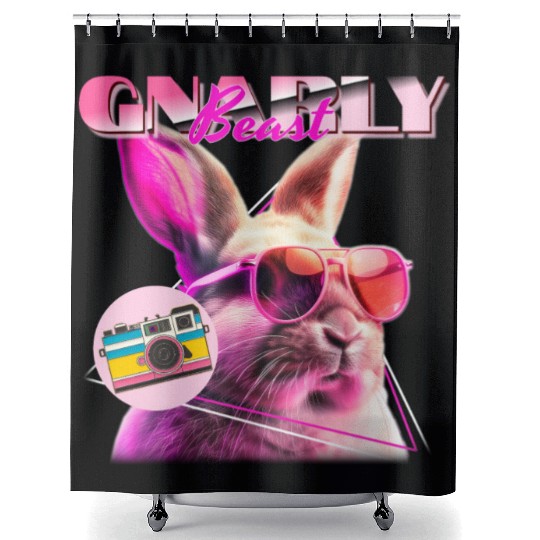 Hilarious "Gnarly Beast" – Cheers to Comedy Shower Curtains