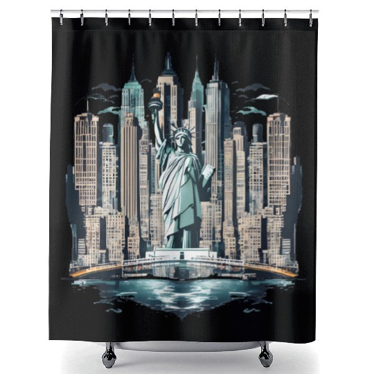 New York City gift idea Shower Curtains