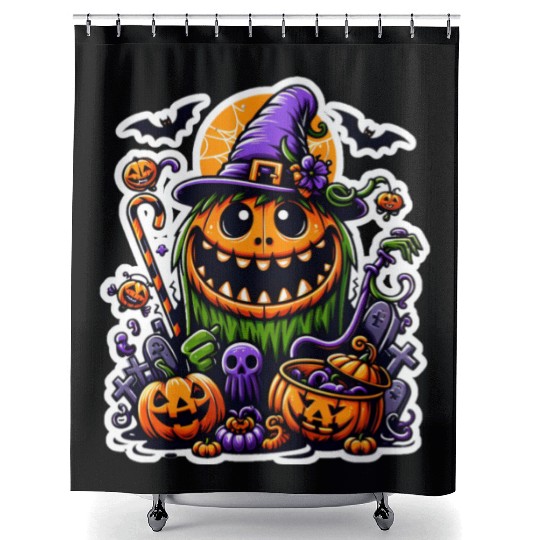 Pumpkin which Shower Curtains