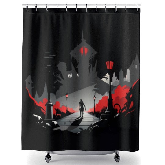 Ghost town Shower Curtains