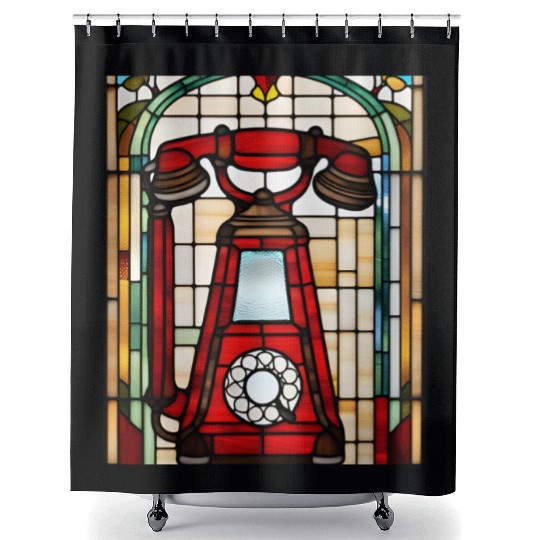 Telephone nostalgia Shower Curtains