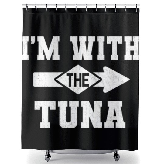 I'm With The Tuna Matching Halloween Costume Party Shower Curtains
