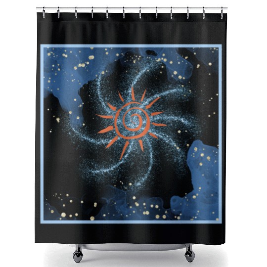 galaxy sun Shower Curtains
