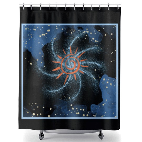 galaxy sun Shower Curtains