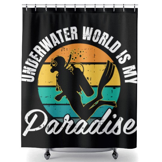 Underwater World Is My Paradise Shower Curtains