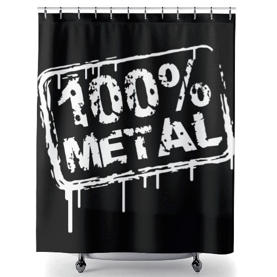 100 % Percent Metal Music Fun Graffiti Drops Stamp Shower Curtains