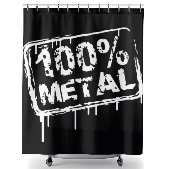 100 % Percent Metal Music Fun Graffiti Drops Stamp Shower Curtains