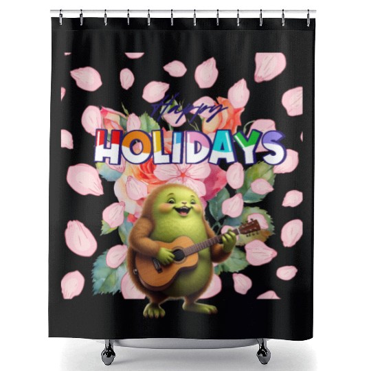 Happy holidays Shower Curtains