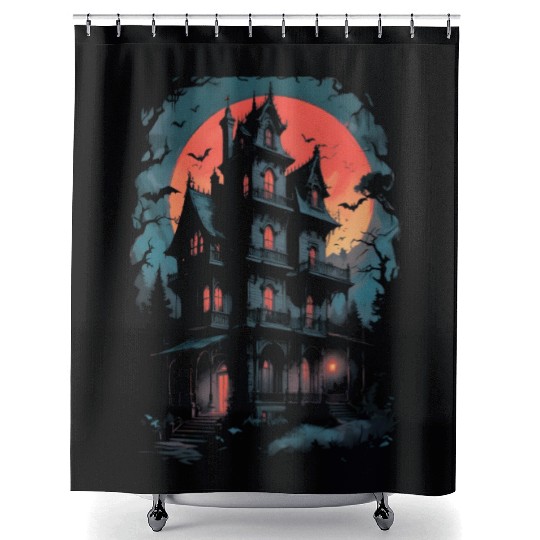 Haunted House Shower Curtains