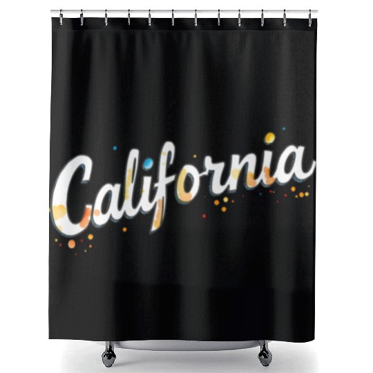 California Golden State gift Shower Curtains