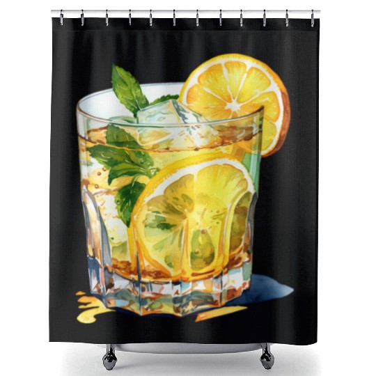 Lemonade Cocktail Drink Shower Curtains