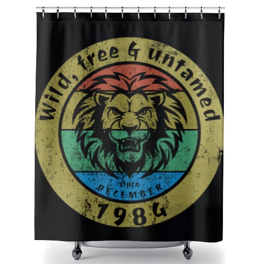 40th birthday Wild, free & untamed since 12/1984 Shower Curtains