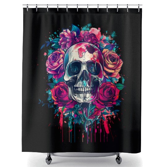 Santa Muerte - Mexican Folk Culture Saint Shower Curtains