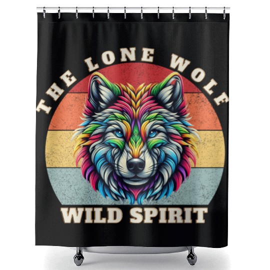The Lone Wolf Shower Curtains