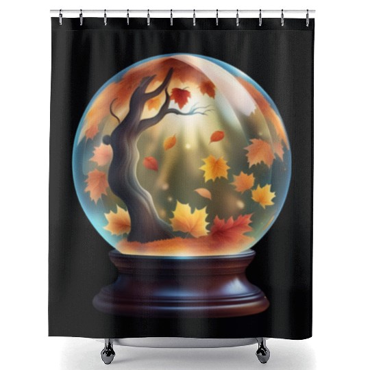 Autumn crystal ball. Shower Curtains
